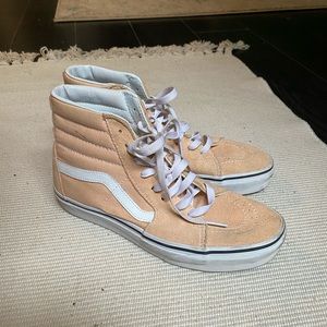 vans light orange hi tops